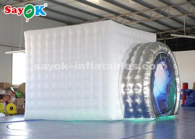 China Professional Photo Studio Camera Shaped Inflatable Photo Booth External White Sliver 3*2.7*2.5m for sale