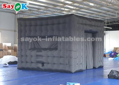 Chine Tissu gonflable de la tente 210D Oxford de cube en couleur noire pour le salon commercial à vendre