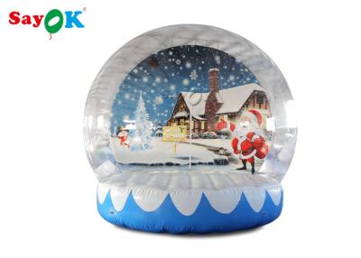 China PVC Giant 3m Inflatable Christmas Snow Globe With Background Printing for sale