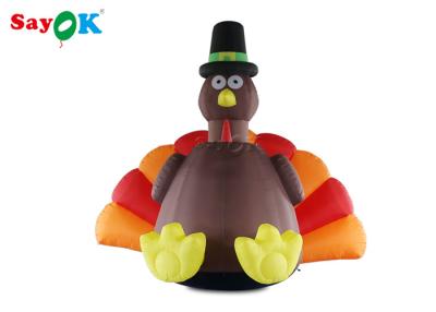 China 4 Meter Inflatable Turkey Decoration With Air Blower For Thanksgiving Day for sale