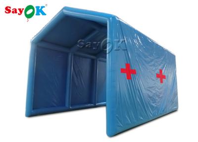 China Inflatable Frame Tent Blue Oxford Cloth Outside Inflatable Decontamination Tent Disinfection Channel Sanitizing Station for sale