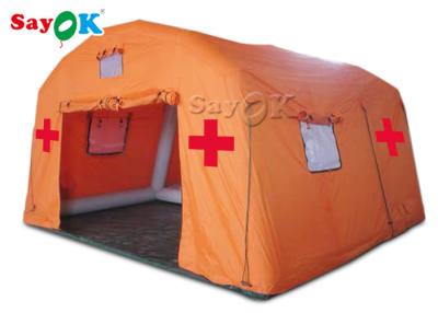 China inflatable emergency tent Fire Proof PVC Tarpaulin  Inflatable Medical Tent / Medical Relief Tent for sale