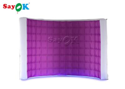China Wedding Photo Booth Hire Purple Inflatable LED Air Pump Photo Booth For Advertising / Festival for sale