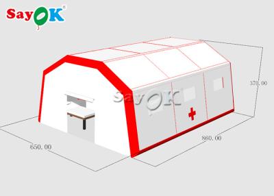 China Inflatable Emergency Tent Movable Water Resistant Inflatable Medical Tent To Set Beds With Air Pump for sale