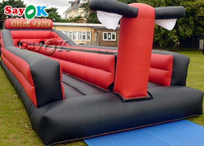 China Interactive Inflatable Games PVC Bungee Run Inflatable Sports Games Commercial Grade Two Lane Blow Up Basketball Game for sale