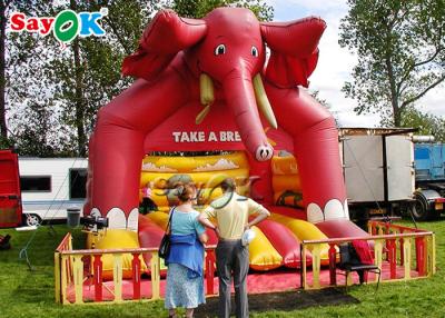 China Elephant Inflatable Bounce For Amusement Park / PVC Children Inflatable Jumping Castle for sale