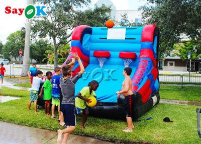 China Outdoor Inflatable Sports Games Basketball Double Hoop Shooting Sport inflatable Games For Children for sale