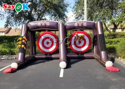 China Inflatable Games For Children Carnival Double Inflatable Axe Throwing Game / Inflatable Flying Throw Sticky Tossing Game for sale