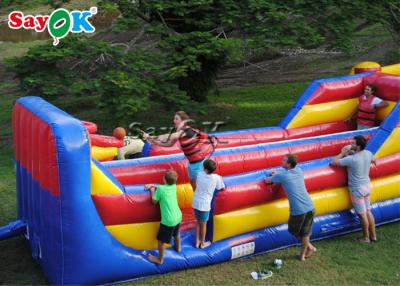 China Inflatable Interactive Games Colurful Inflatable Bungee Run Basketball Shooting Game Inflatable Lawn Basketball Hoop for sale