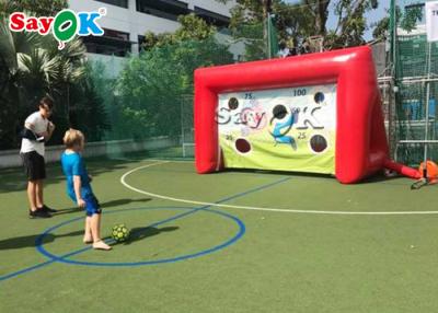 China Inflatable Football Toss Game PVC Inflatable Sports Games Blow Up Penalty Soccer Shoot Out Sport Games For Children for sale
