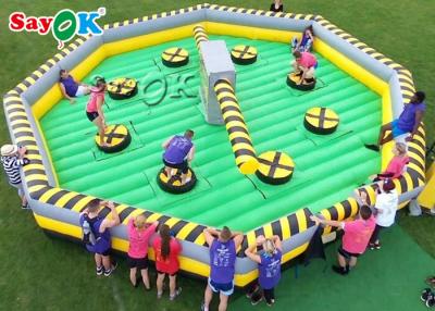 China Inflatable Party Games Fun Inflatable Sweeper Game Wipeout Meltdown Obstacle Course For Kids for sale