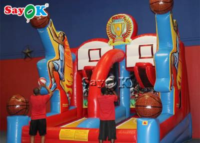 China Funny Commercial Basketball Shooting Game Giant Inflatable Basketball Hoops Inflatable Party Games For Adults for sale