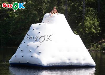 China Water Trampoline Toys White Inflatable Climbing Wall Inflatable Water Ice Mountain Customized Size for sale