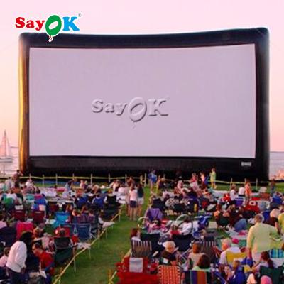 China Blow Up Projector Screen Portable 50 Ft ROHS Commercial Inflatable Movie Screen for sale