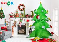 China New Design Green Giant Inflatable Xmas Tree With Ornament Balls And Stars for sale