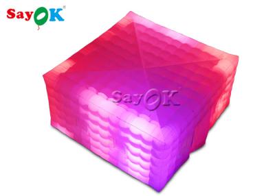 China Go Outdoors Inflatable Tent Waterproof  PVC Party Event Inflatable Cube Tent With LED for sale