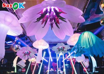 China Colorful 1.5m/2m Inflatable Led Hanging Flower For Wedding Decoration for sale