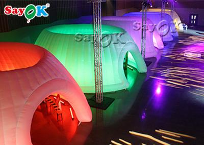 China Outdoor Inflatable Tent Event 6m Inflatable Igloo And Dome Tent With LED Light for sale