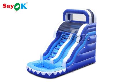 China Commercial Inflatable Slide Adult And Kid Double Lane Inflatable Slip And Slide With Pool for sale