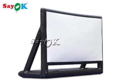 China Backyard Movie Screens 7x5mH Foldable Black Inflatable Screen Cinema For Stage Decoration for sale