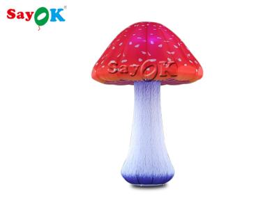 China Stage Decoration 2.5m Inflatable Mushroom With Led Light for sale