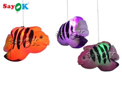 China Shopping Mall Hanging Tropical Fishes 2m  Inflatable Lighting Decoration for sale