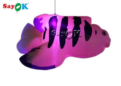 China Stage Hanging Decoration 2m Inflatable Tropical Fishes With Led Lights for sale