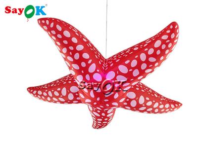 China Store Decorative 3m Hanging Led Lighting Inflatable Starfish for sale