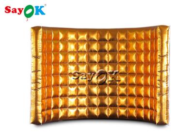 China Event Booth Displays Gold Curve Led Portable Photo Booth Wall For Party Advertising Wedding for sale