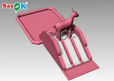 China Slide inflável molhado e seco para crianças Custom Pink reciclável Slide de água de piscina inflável de 0,55 mm à venda