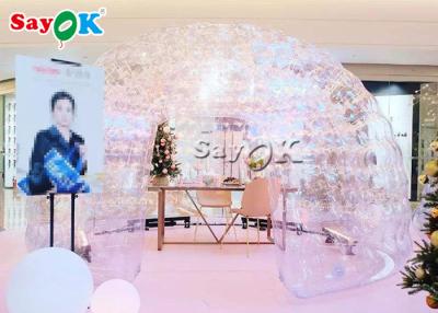 China Transparent Inflatable Tent Customized Printing Air Tight Clear Bubble Inflatable Dome Tent for sale