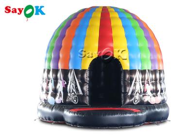 China Voice Bounce Inflatable Tent 5x4x3.5mH Led Inflatable Disco Dome Tent For Music Dance Party Event for sale