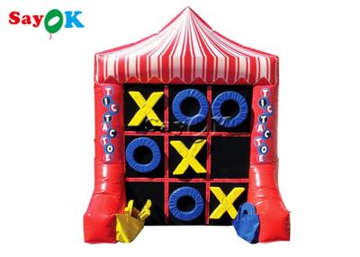 China Inflatable Games For Adults 2x1.5x2.4m Portable 4 Spot Tic Tac Toe Inflatable Sport Games for sale