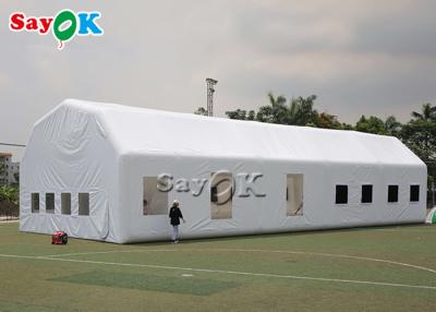 China Inflatable Work Tent Waterproof White 20x10x5.5mH Inflatable Automotive Paint Booth for sale
