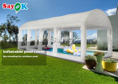 China Party Pool Air Tent Custom Airtight PVC Inflatable Swimming Pool Cover Tent for sale