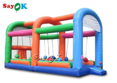 China Inflatable Party Games Gauntlet Wet Dry Interactive Inflatable Sports Games With Wrecking Ball for sale