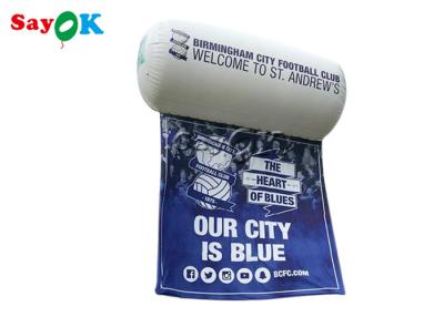 China Cylinder Flying Air Sealed Inflatable Helium Balloon With Banner for sale