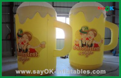 China Promotional Activity Yellow Color Custom Inflatable Products Giant Inflatable Beer Cup For Events for sale