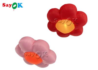 China Custom 1.5m 2m 190T Artificial Inflatable Lighting Flower for sale