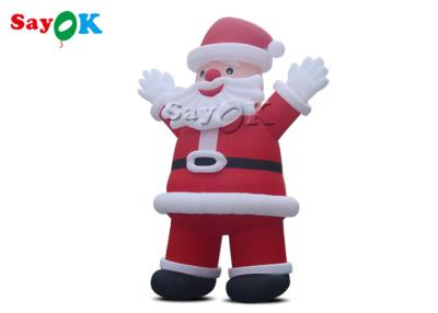 China Oxford Cloth Advertising Inflatable Santa Christmas Decoration Cartoon Characters For Birthday Parties for sale