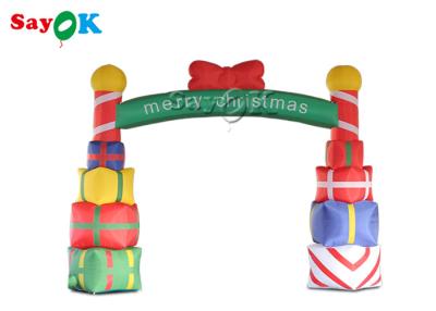 China 5x4m Inflatable Holiday Decorations Gift Box Christmas Arch for sale