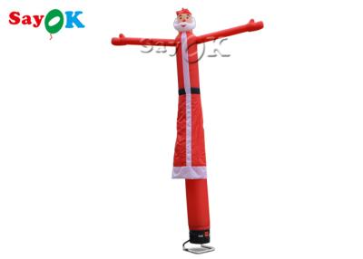 China Inflatable Wacky Waving Tube Man One Leg Red 5m Inflatable Christmas Santa Air Dancer for sale