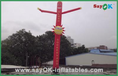 China Air Dancing Man Advertising Commercial Red 6m Inflatable Tube Man With Logo Printing Oxford Nylon for sale