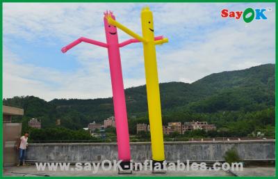 China One Legged Air Dancer Holiday Decorations Red / Yellow Inflatable Tube Man Commercial Dancing Air Man for sale