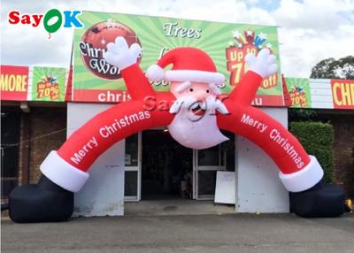 중국 판매점 장식을 위한 크리스마스 부풀게할 수 있는 산타 아크를 광고하는 크리스마스 부풀게할 수 있는 아치 밑의 통로 판매용