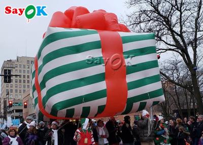 China Oxford Cloth Inflatable Christmas Gift Box Helium Parade Balloon for sale