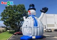 China Casa inflable blanca de la despedida del muñeco de nieve del patio trasero para los niños en venta