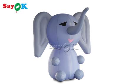 China Inflatable Elephant Parade Event Inflatable Cartoon Characters Elephant With Blower for sale
