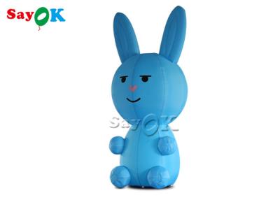 China Inflatable Cartoon 3m Inflatable Cartoon Characters Jumbo Blow Up Blue Bunny for sale