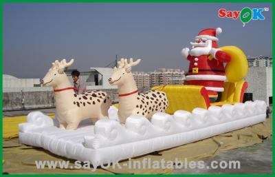 China Weihnachtsaufblasbare Feiertags-Dekorationen aufblasbarer Weihnachtsmann und Schlitten zu verkaufen